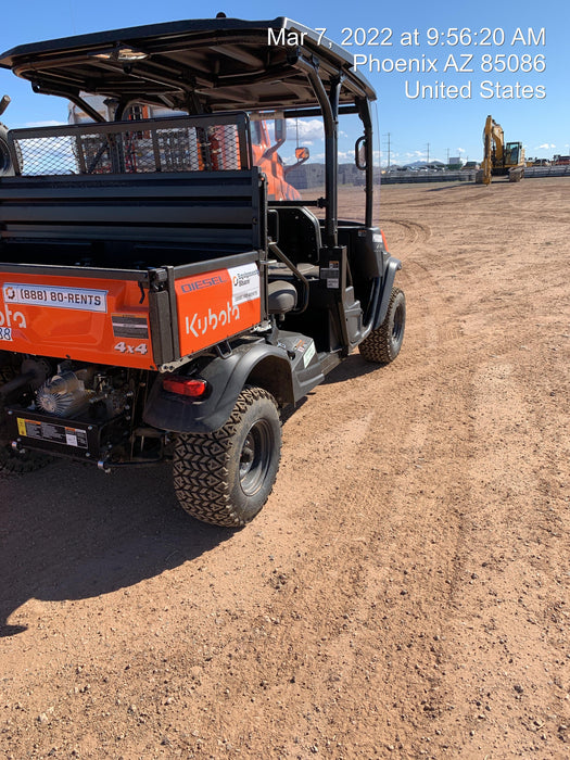 2022 Kubota RTV-X1140W-H Plastic Canopy, Windshield Acrylic Clear, LED Strobe Light, Wire Harness Kit, Back up Alarm