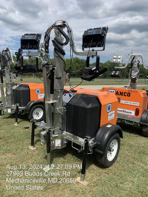 2024 Wanco WLTT-4MM4K Diesel, Deep Sea Controller, Shore Power Plug, Auto Start, (4) 350W LED Floodlights, 4kW Generator, 60 Gal Fuel Tank, 2" Ball, T3