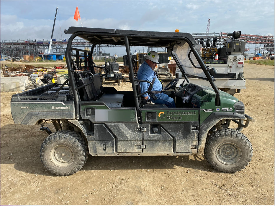 2019 Kawasaki Mule PRO-DXT Standard Options, Backup Alarm, Beacon, Plastic Hard Top, Poly Windshield, Horn Kit
