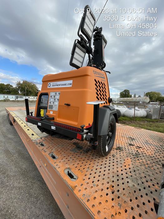 2023 Generac MLT2 Diesel, Flex Switch 120V Input, Powerzone Controller, 
(4) 320W LED Lights, 4kW Generator, 39.9 Gal Fuel Tank, 2" Ball, T3