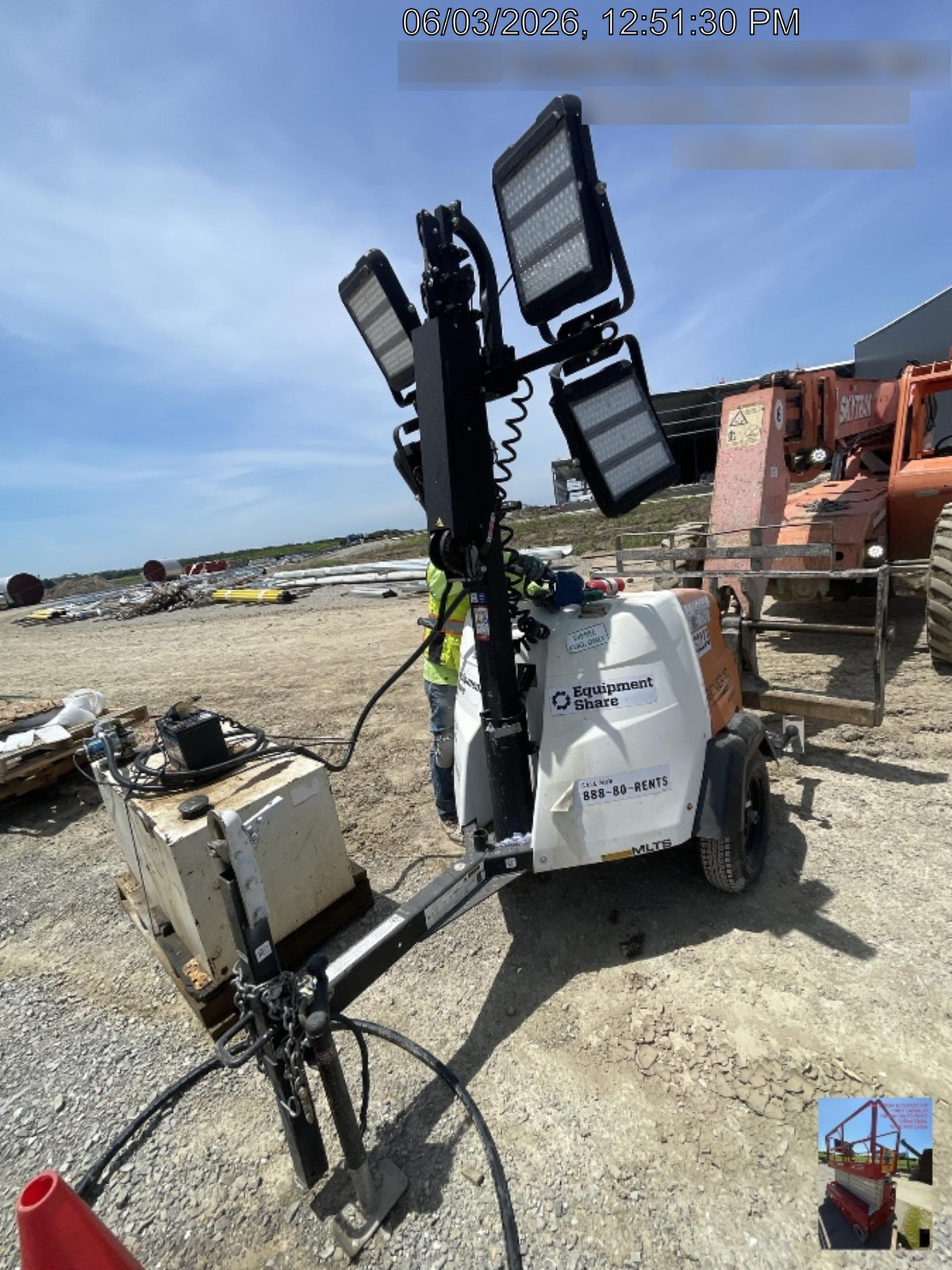 2023 Generac MLT2 Diesel, Flex Switch 120V Input, Powerzone Controller, (4) 320W LED Lights, 4kW Generator, 39.9 Gal Fuel Tank, 2" Ball, T3