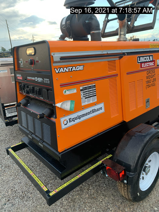 2021 Lincoln Electric Vantage 549X Ready Pak 3, ORANGE (includes trailer, cable rack, fender light kit)