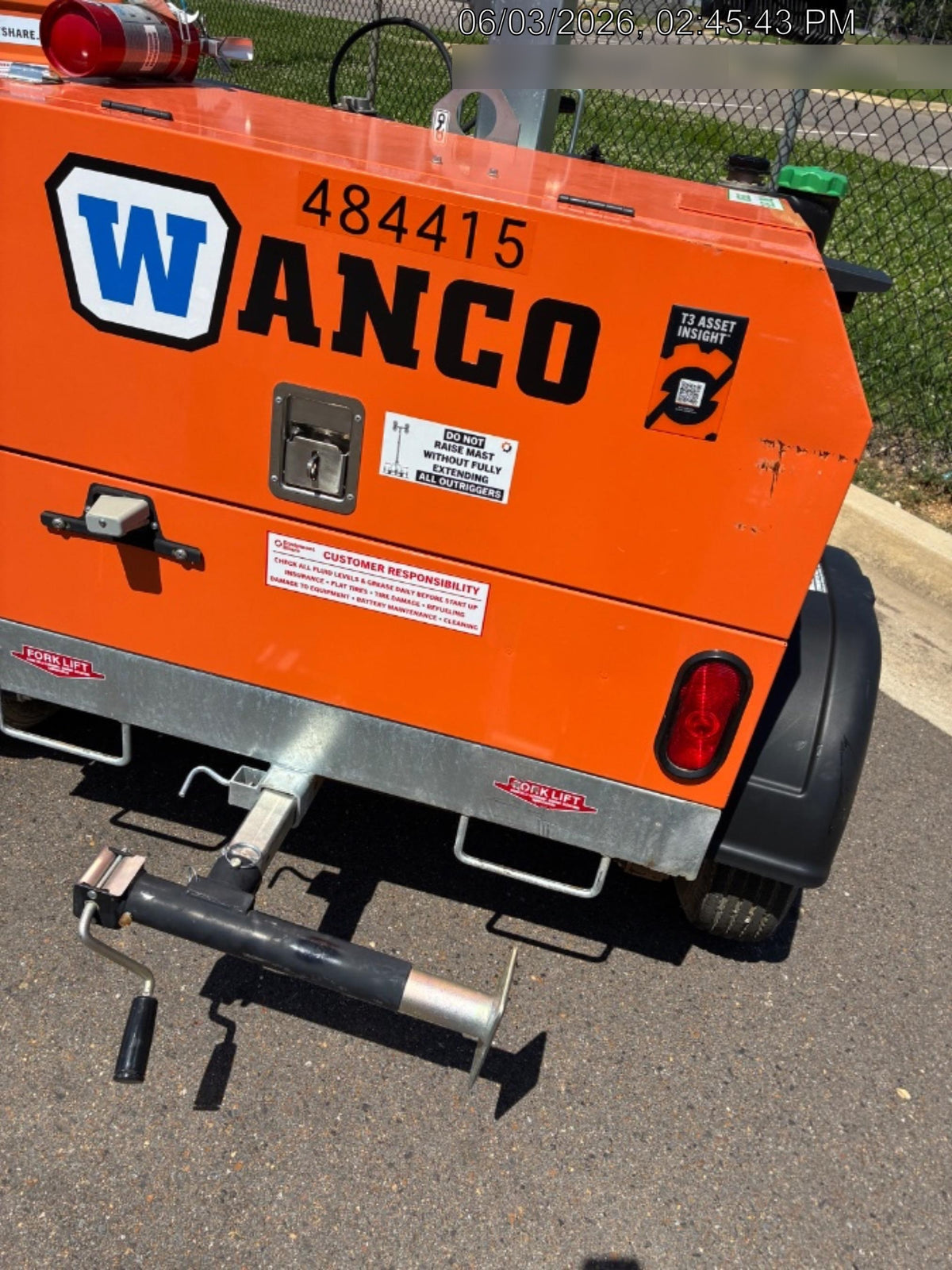 2024 Wanco WLTT-4MM4K Diesel, Mitsubishi L2E, 9.0HP @1800 rpm, Deep Sea Controller, Shore Power Plug, Auto Start, (4) 350W LED Floodlights, 4kW Generator, 60 Gal Fuel Tank, 2" Ball, T3