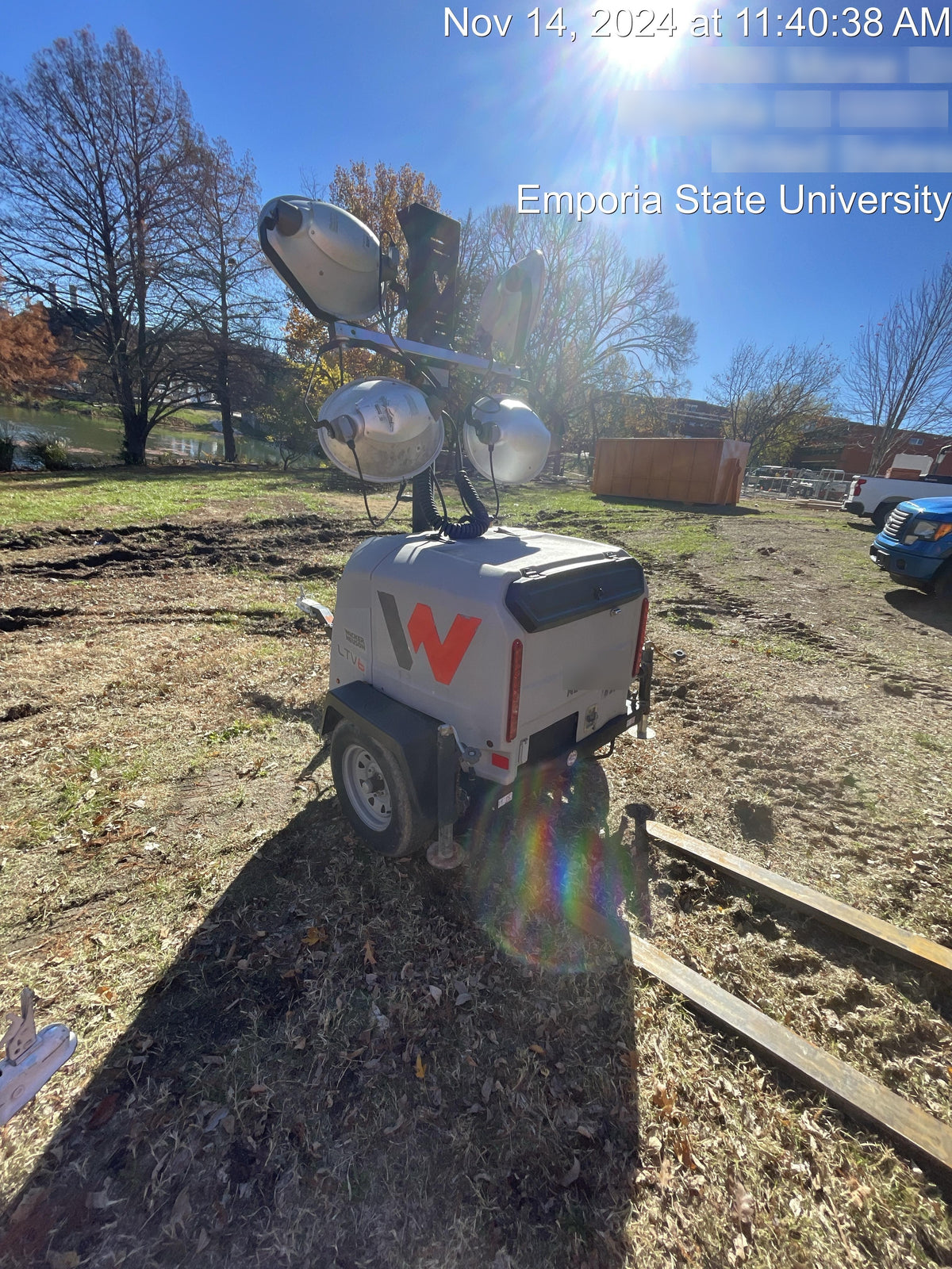 2018 Wacker Neuson LTV6L-MH Wacker Neuson LTV6L Mobile Light Tower w/Fuel Level Sensor Installed