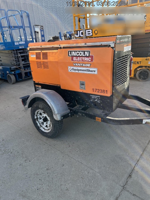 2021 Lincoln Electric Vantage 322 Vantage 322 Ready Pak 3 w/ Decals, ORANGE (includes trailer, cable rack, fender light kit) NO Telematics