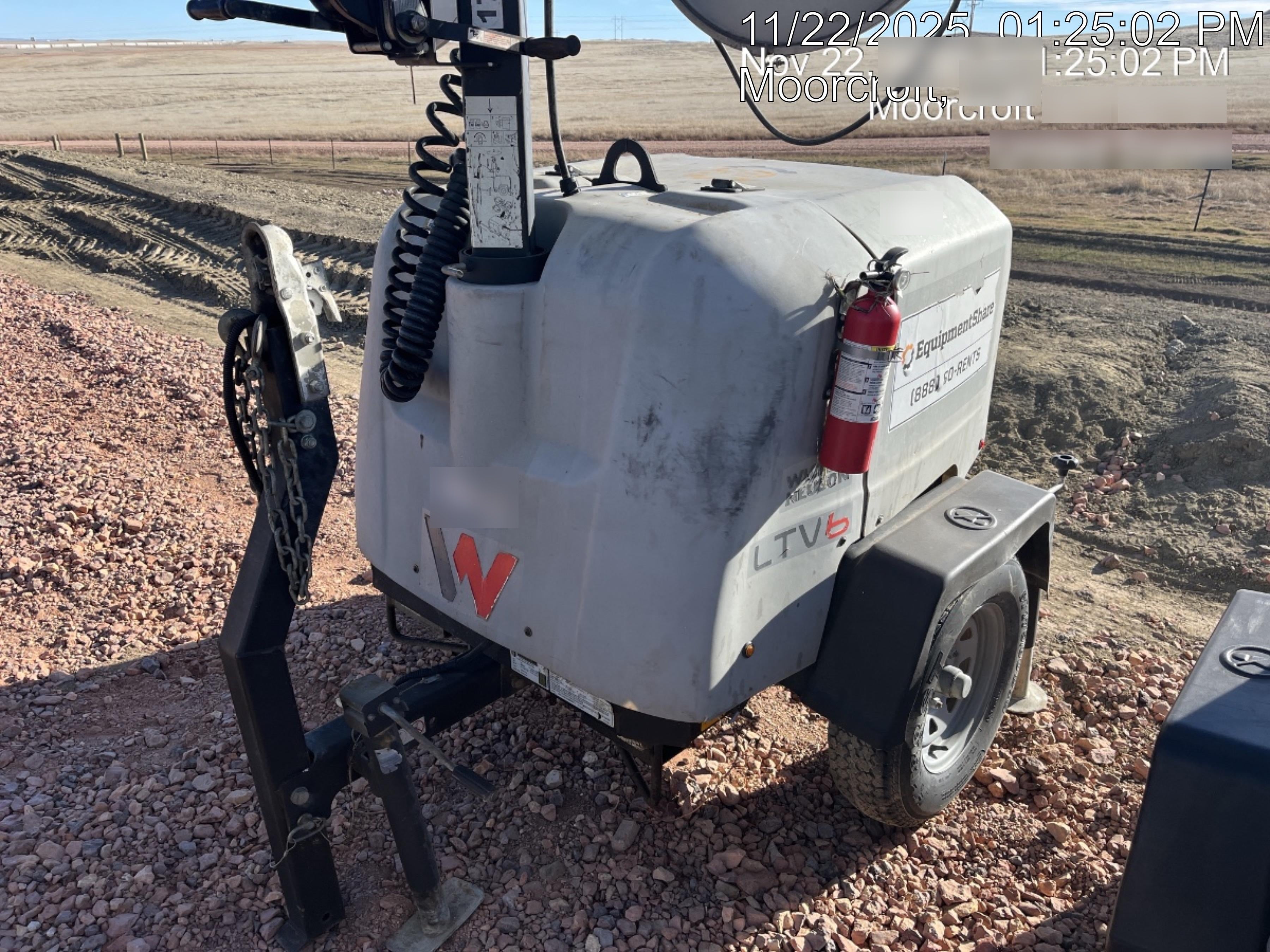 Wacker Neuson LTV6K-MH Power mast, 1100W MH, Fuel Sensors, Wiring Harness