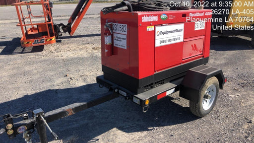 2022 Shindaiwa DGW400MDL Kubota D902 Engine, 23 HP, Dual Op Welder, Wire, Arc, Droop Stick, Tig, and CC Stick Functionality, Simulphase, 3 Phase and 1 Phase Gen Output, Single Axle NB Trlr, Slr Trckl Chrg 12V 12W, Fire Ext
