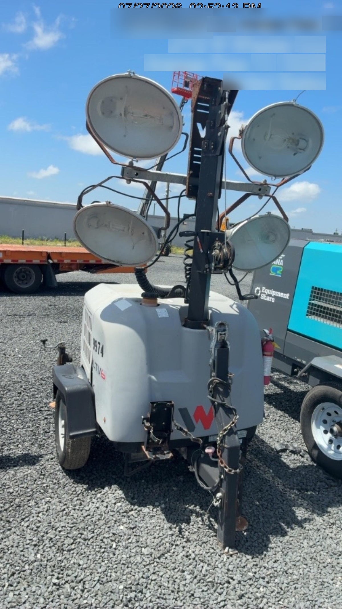 Wacker Neuson LTV6K-MH Wacker Neuson LTV6K Towable Light Tower