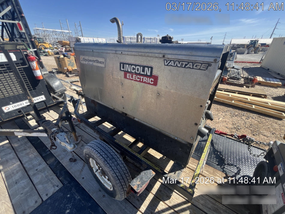 2019 Lincoln Electric Vantage 322 Lincoln Vantage 322 Welder w/Trailer, Light Kit, Cable Rack