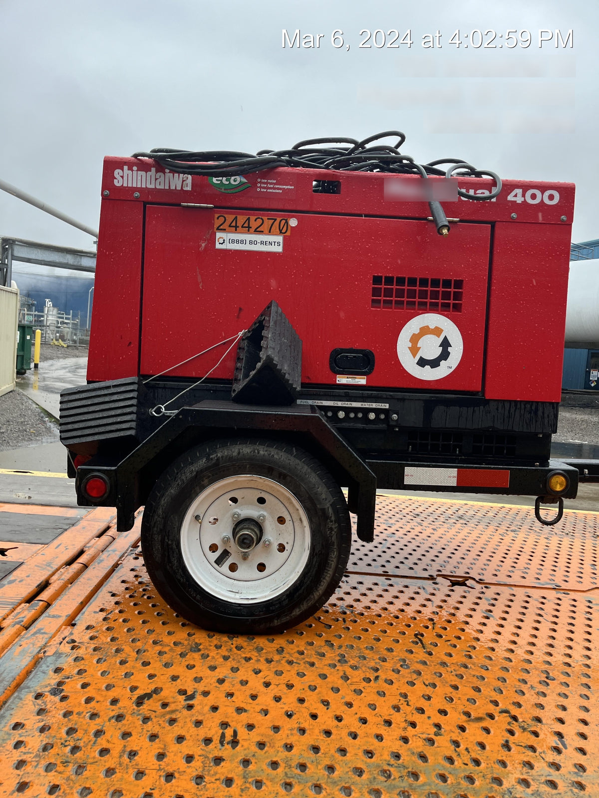 2022 Shindaiwa DGW400MDL Kubota D902 Engine, 23 HP, Dual Op Welder, Wire, Arc, Droop Stick, Tig, and CC Stick Functionality, Simulphase, 3 Phase and 1 Phase Gen Output, Single Axle NB Trlr, Slr Trckl Chrg 12V 12W, Fire Ext