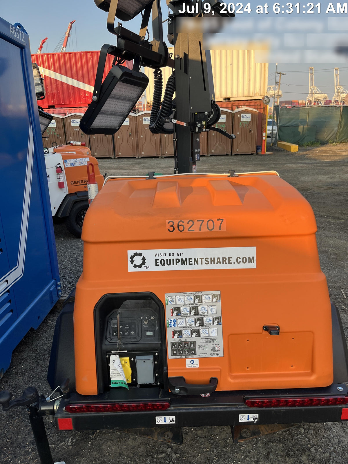 2023 Generac MLT2 Diesel, Flex Switch 120V Input, Powerzone Controller, 
(4) 320W LED Lights, 4kW Generator, 39.9 Gal Fuel Tank, 2" Ball, T3