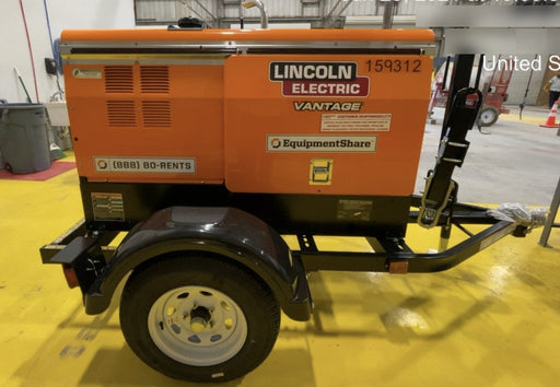 2021 Lincoln Electric Vantage 322 Vantage 322 Ready Pak 3 w/ Decals, ORANGE (includes trailer, cable rack, fender light kit) NO Telematics