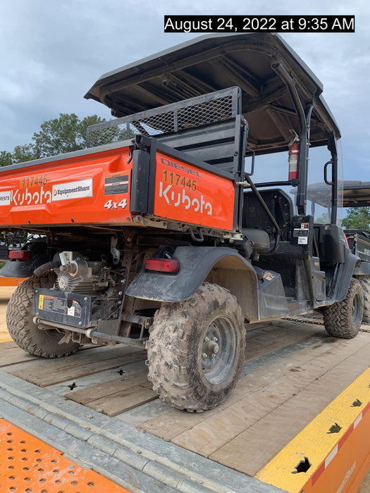 Kubota RTV-X1140W-H 4wd Utility Cart, 4 Seat, Diesel, LED Strobe, Windshield Tempered Glass, Plastic Canopy, Wire Harness Kit, Backup Alarm