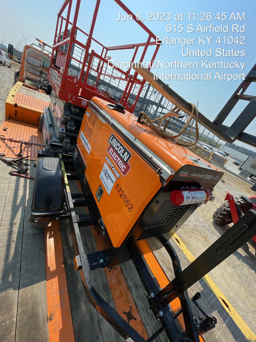 2021 Lincoln Electric Vantage 322 Vantage 322 Ready Pak 3 w/ Decals, ORANGE (includes trailer, cable rack, fender light kit) NO Telematics