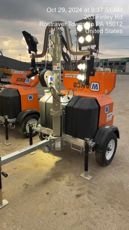 2024 Wanco WLTT-4MM4K Diesel, Deep Sea Controller, Shore Power Plug, Auto Start, (4) 350W LED Floodlights, 4kW Generator, 60 Gal Fuel Tank, 2" Ball, T3