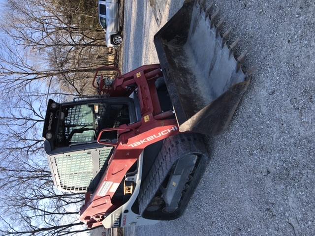 2019 Takeuchi TL12V2C Cab/Heat/Air w/Auxiliary Hydraulics, 2 Speed, Hydraulic QC 80" Tooth Bucket, 48" Pallet Forks