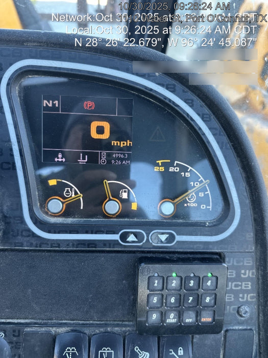 2018 JCB 510-56 JCB 510-56 Telehandler 74 HP w/CAB/HVAC, Beacon, Worklights, Aux Hydraulics, Solid Tires, 60" Carriage/Forks