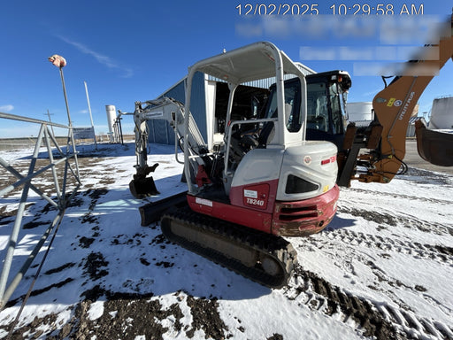 2019 Takeuchi TB240 Takeuchi TB240 Canopy w/Rubber Tracks, Auxiliary Hydraulics, Manual QC, Hydraulic Thumb, 12/18/24" Buckets