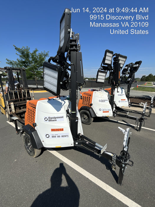 2023 Generac MLT2 Diesel, Flex Switch 120V Input, Powerzone Controller, 
(4) 320W LED Lights, 4kW Generator, 39.9 Gal Fuel Tank, 2" Ball, T3