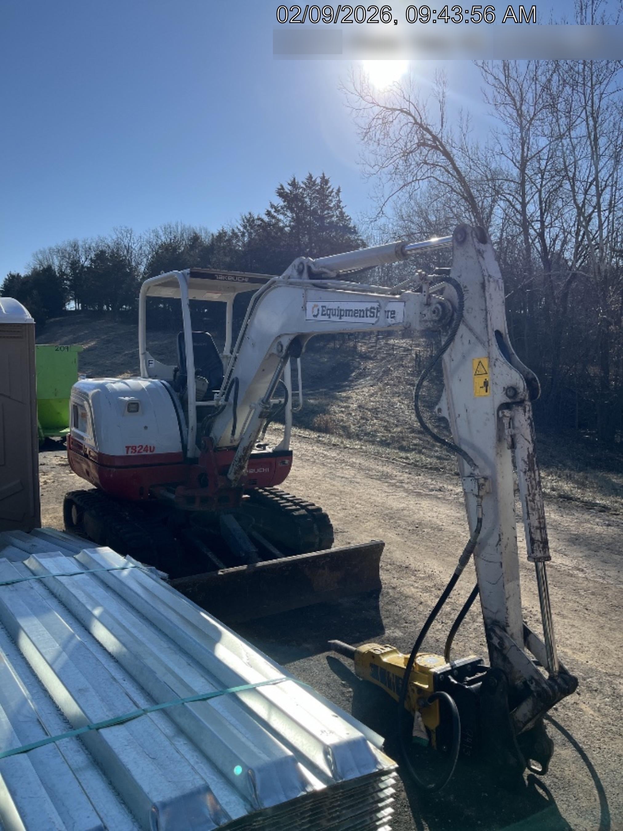 2019 Takeuchi TB240 Takeuchi TB240 Canopy w/Rubber Tracks, Auxiliary Hydraulics, Manual QC, Hydraulic Thumb, 12/18/24" Buckets