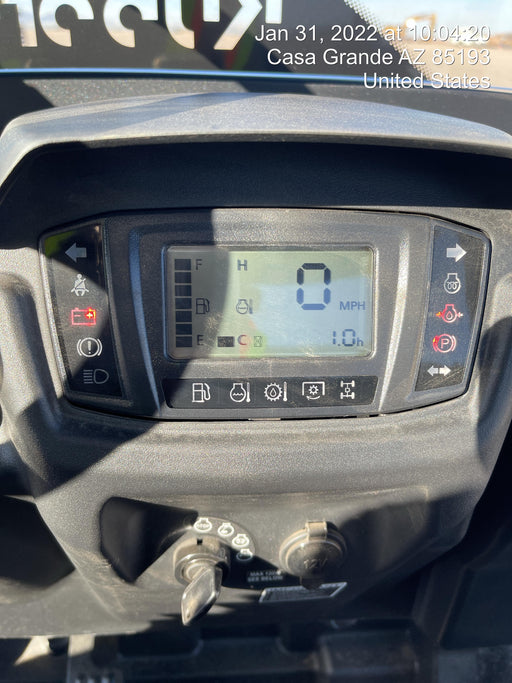 2022 Kubota RTV-X1140W-H Plastic Canopy, Windshield Acrylic Clear, LED Strobe Light, Wire Harness Kit, Back up Alarm