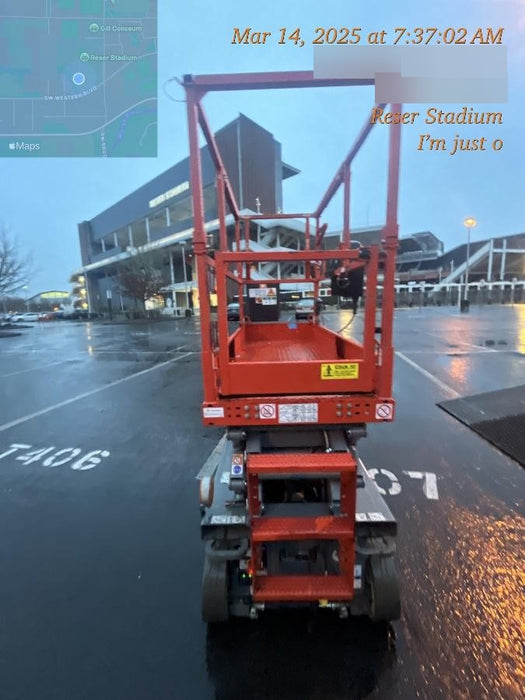 2020 Skyjack SJIII-3219 Solid NM Tires, Half height spring hinged entry gate, Dual Beacons, 800W Inverter