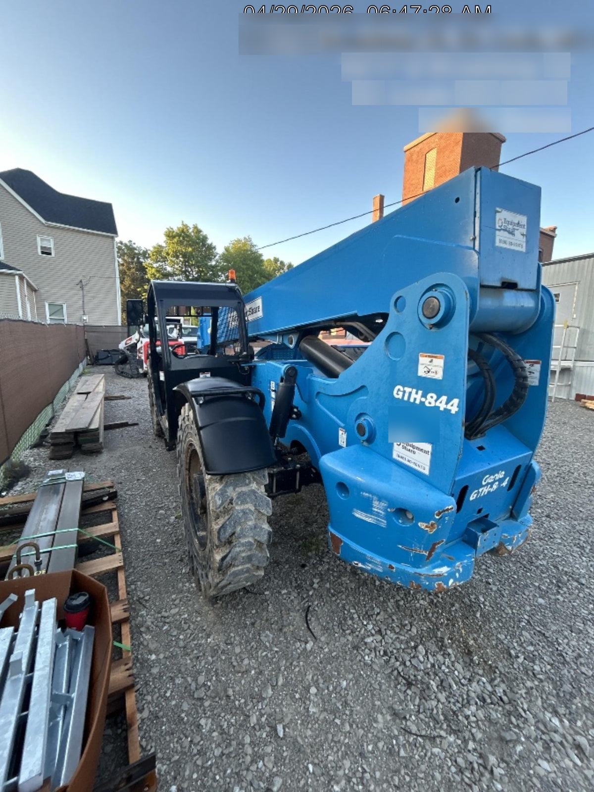 2018 Genie GTH-844 Genie GTH-844 w/ROPS, Work Lights, Solid Tires, RH Cab Mesh, Beacon, 60" Carriage and Forks