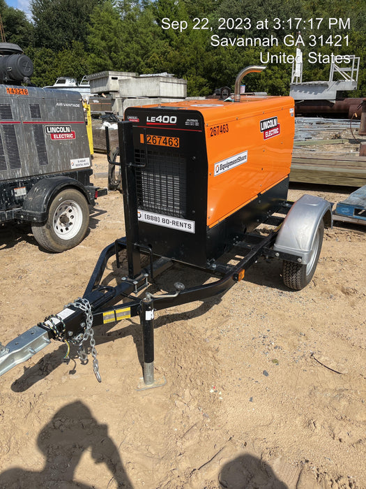 2022 Lincoln Electric LE400 Kubota V1505, Trlr, Cable Rack, Light Kit, ES Decals, T3