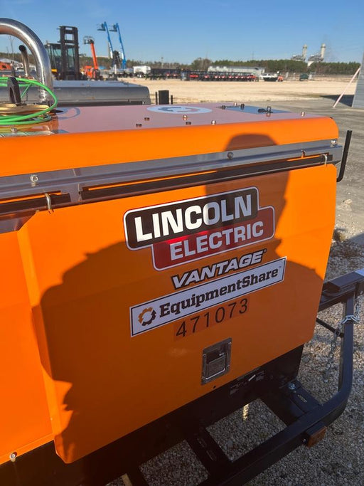 2024 Lincoln Electric Vantage 322 Welder Ready-Pak 3, Two wheel trailer, Fender and Light kit, Cable Rack, Orange