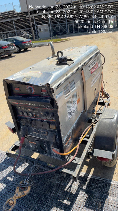 2019 Lincoln Electric Vantage 322 Lincoln Vantage 322 Welder w/Trailer, Light Kit, Cable Rack