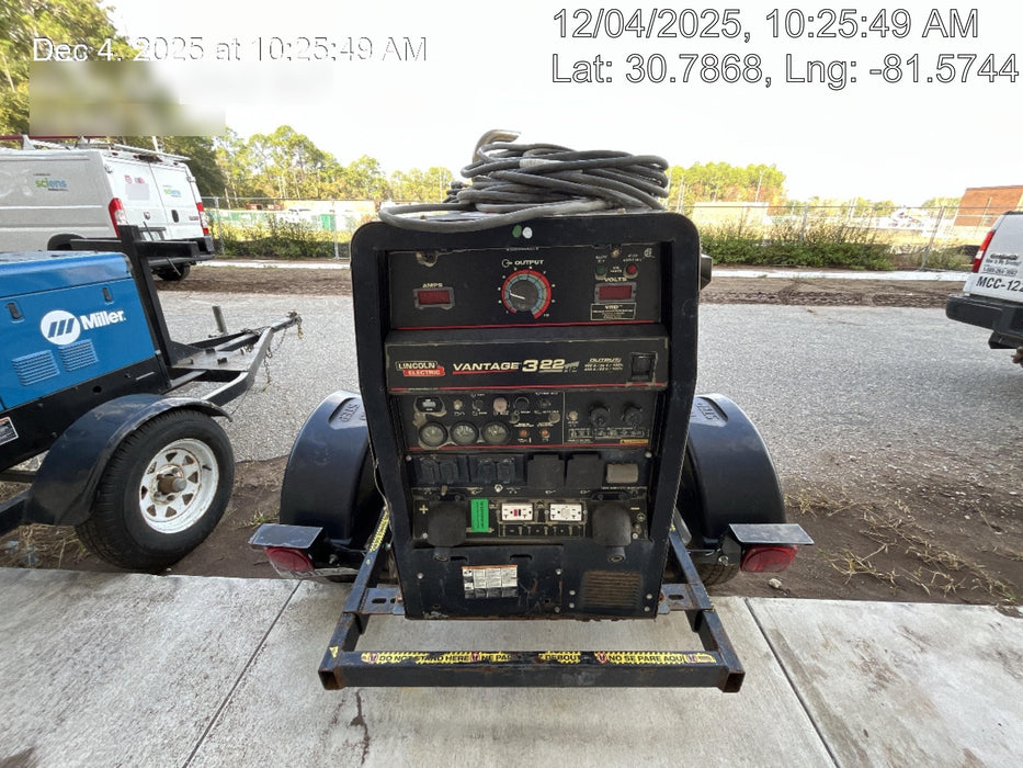 2018 Lincoln Electric Vantage 322 Lincoln Vantage 322 Welder Ready Pak 3 - Vantage 322, Trailer, Fender and light kit, Cable rack