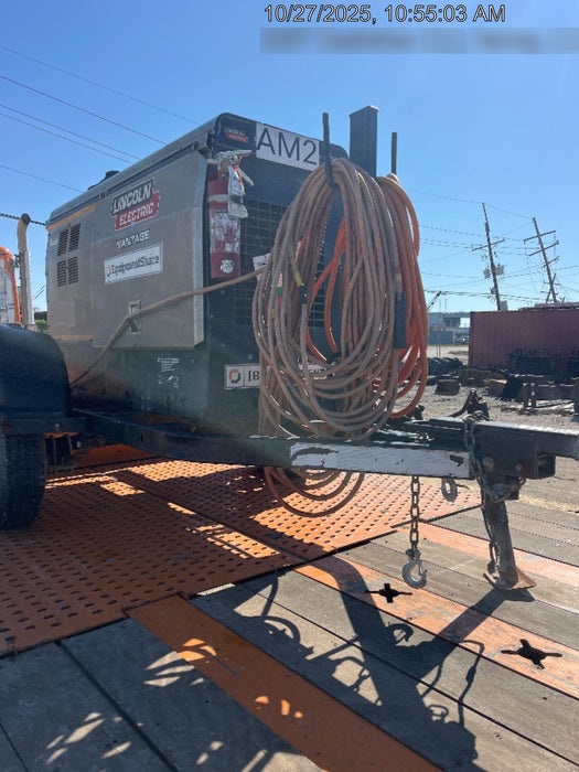 2019 Lincoln Electric Vantage 322 Welder Ready-Pak 3, Two wheel trailer, Fender and Light kit, Cable Rack