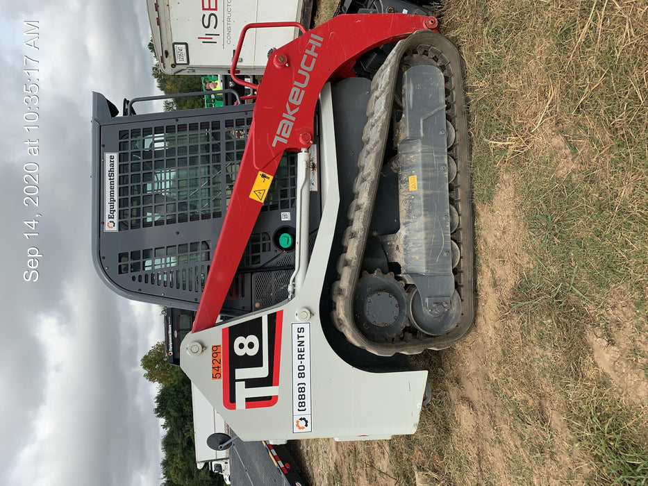 2019 Takeuchi TL8CW Cab/Heat/AC w/Hydraulic Universal Quick Hitch, 76" HD Bucket w/ Bolt-On Edge