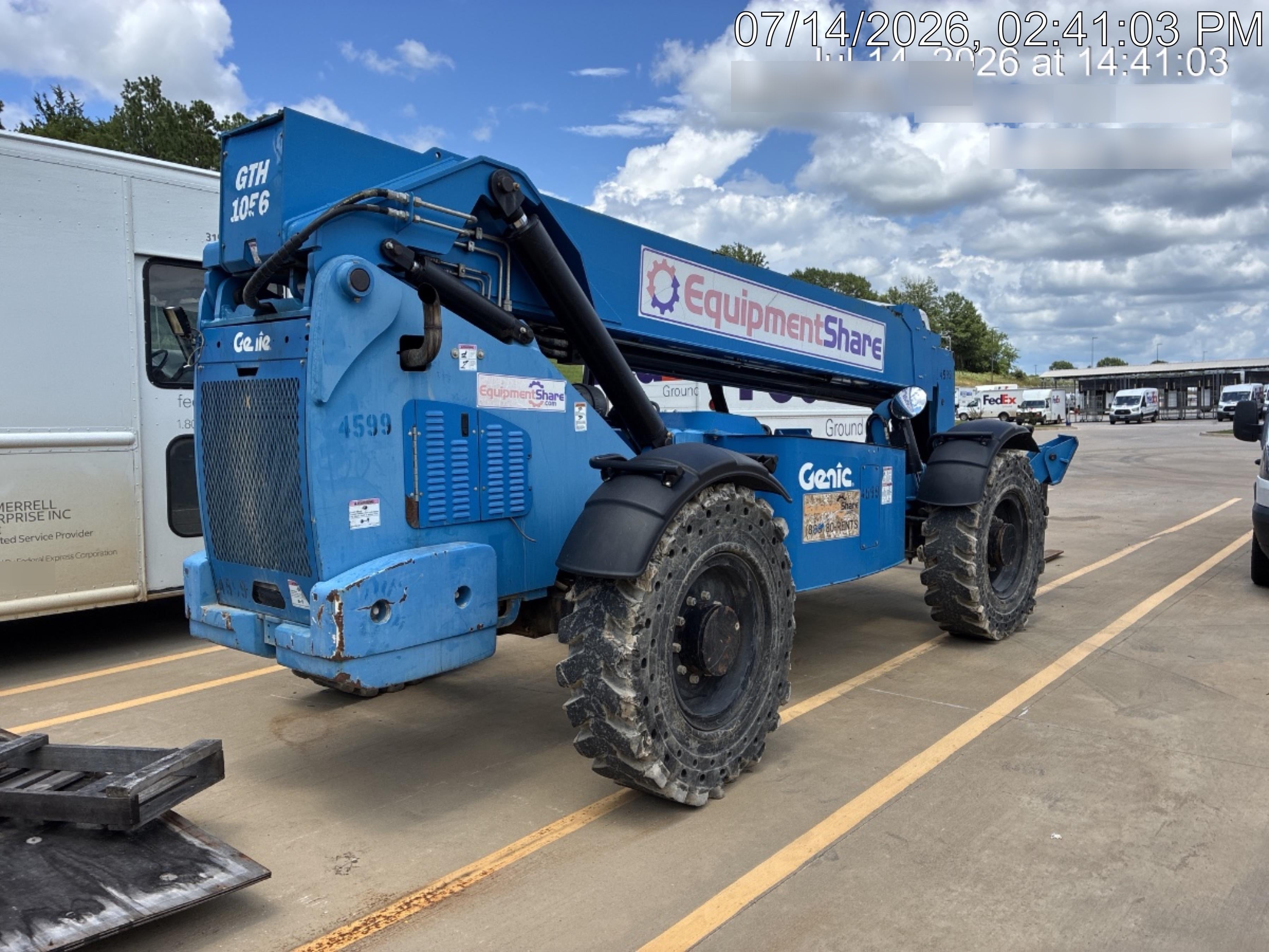 2017 Genie GTH-1056 Genie GTH1056, Solid Tires, 60" carriage, Light Kit, Open ROPS