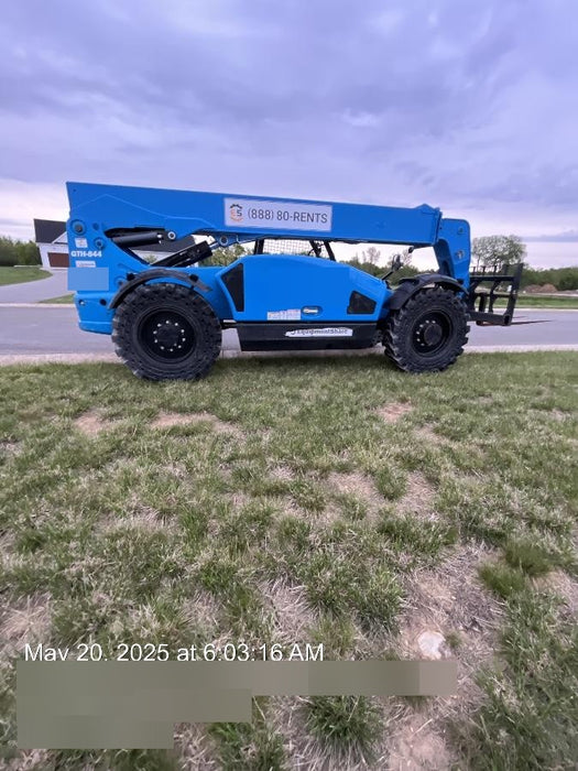 2019 Genie GTH-844 Canopy, Solid RT Tires, LED Work Lights, Beacon 60" QA Carriage, 48" Forks