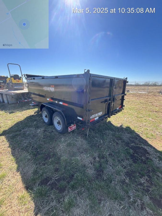2024 TEXAS PRIDE TRAILERS 14'L x 7'W 5 Cu Yd Trunnion Hydraulic Dump