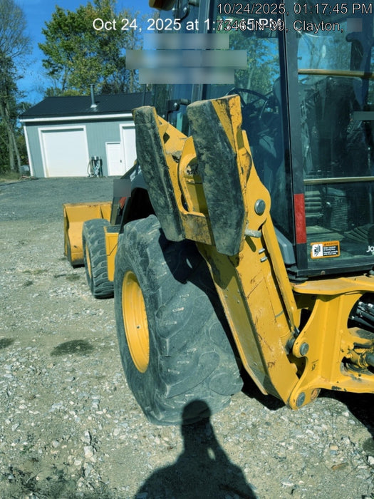 2020 John Deere 410L - Extendable Stick Cab/Heat/Air, 4WD, Extendable Stick, Pilot Controls, 2 Way Hydraulics, TAG Manual QC