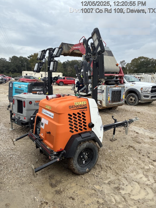 2025 Generac MLTS-4 Diesel, Mitsubishi L2E, 7.1 hp @1800 rpm, Flex Switch 120V Input, Powerzone Controller, (4) 320W LED Lights, 4kW Generator, 39.9 Gal Fuel Tank, 2" Ball, ES Decals