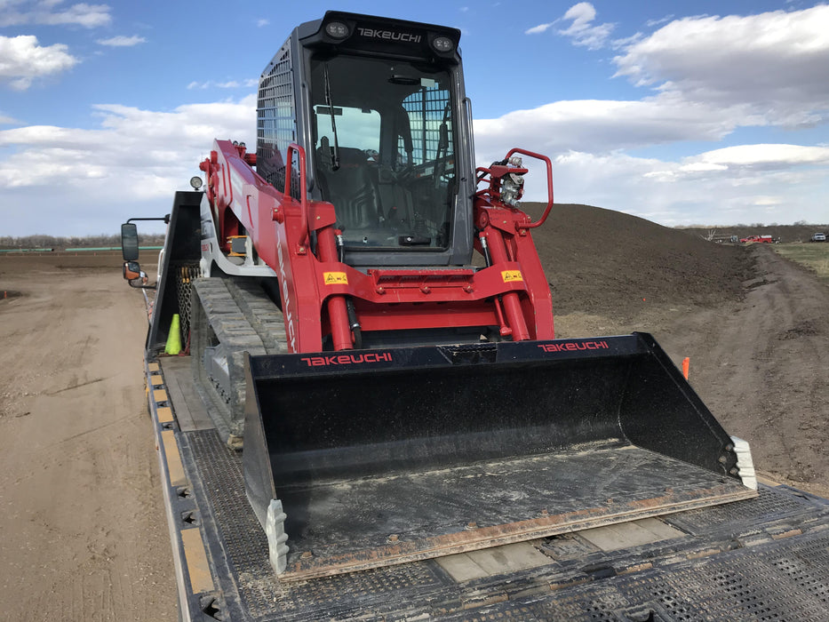 2019 Takeuchi TL12V2C ROPS/FOPS Cab, Heat/AC, Defroster, Rubber Tracks, Back-up Alarm, Front & Rear Working Lights, Auxiliary Hydraulics, Two-Speed Travel, Electronic Monitoring System, Hydraulic Universal Quick Hitch w/80" HD Smooth Dirt Bucket with Bolt-on Edge, 24.0 cu ft. Capacity