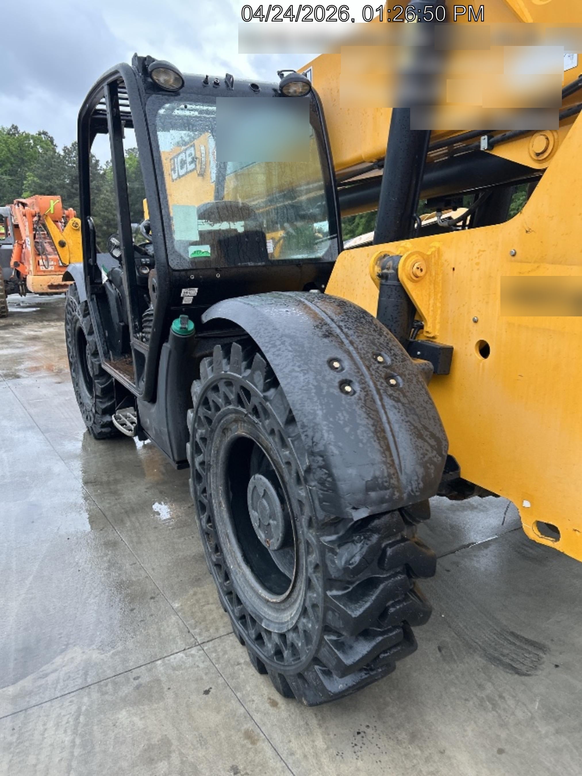 2019 JCB 510-56 Canopy, 74 HP, Solid Tires, STD Worklight, Beacon, Aux Hydraulics, Lifting Eye, Back up Alarm w/66" Carriage/60" Forks