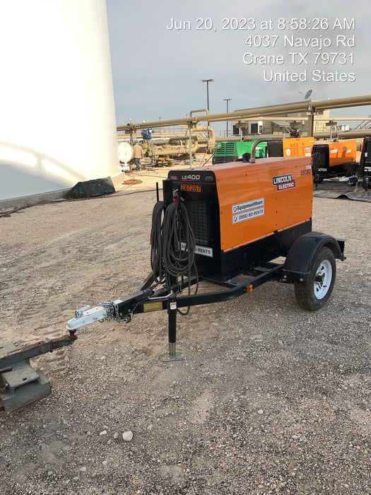 2023 Lincoln Electric LE400 Kubota V1505, Trlr, Cable Rack, Light Kit, ES Decals, T3