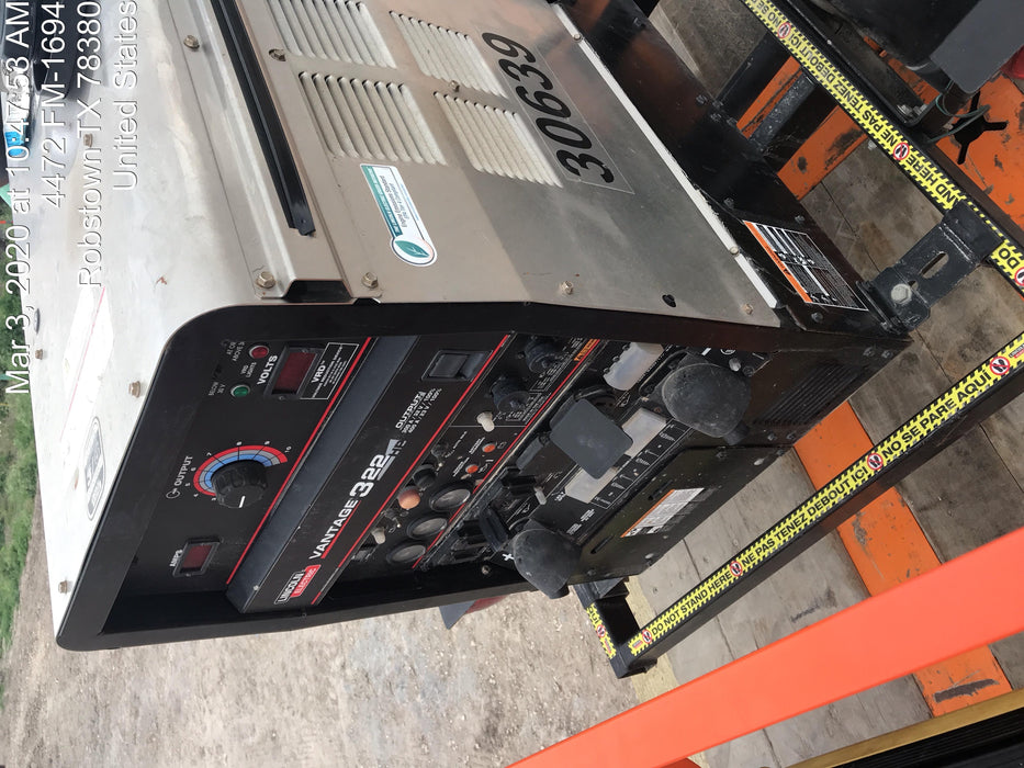 2019 Lincoln Electric Vantage 322 Welder Ready-Pak 3, Two wheel trailer, Fender and Light kit, Cable Rack