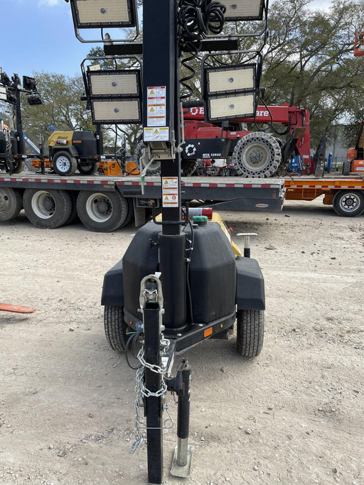 2022 Allmand NLV3GR (4) LED Light Fixture 350W, 23' Vertical Mast, 3kW Prime, Towable, Deep Sea L401, Leveling Jacks, Yanmar T4F 5.8hp