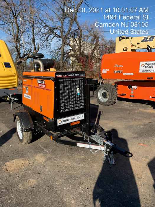 2021 Lincoln Electric Vantage 549X Ready Pak 3, ORANGE (includes trailer, cable rack, fender light kit)