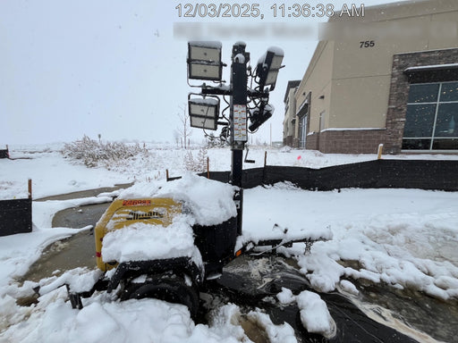 2022 Allmand NLV3GR (4) LED Light Fixture 350W, 23' Vertical Mast, 3kW Prime, Towable, ES Decals, T3