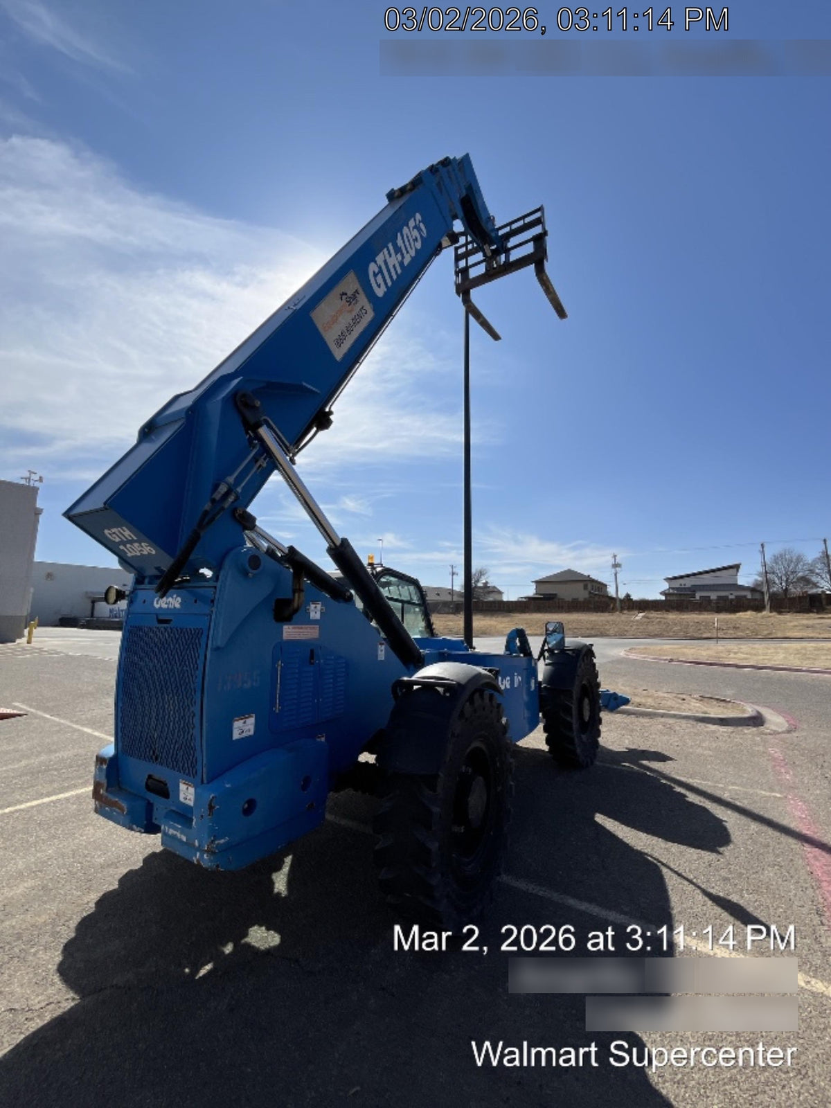 2018 Genie GTH-1056 Genie GTH-1056 w/CAB, Solid Tires, Work Lights, 60" carriage/forks, cab mesh, beacon