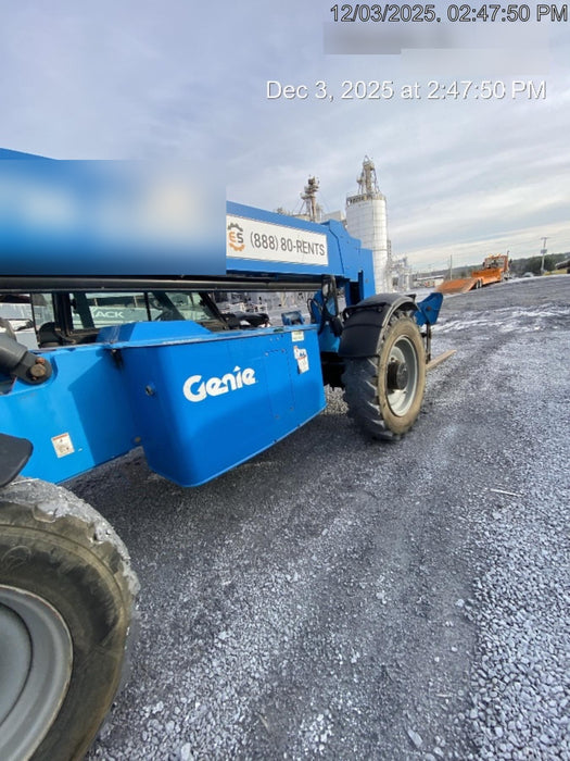 2019 Genie GTH-1056 Cab/Heat/AC, Solid RT Tires, LED Work Lights, Beacon 60" QA Carriage, 60" Forks
