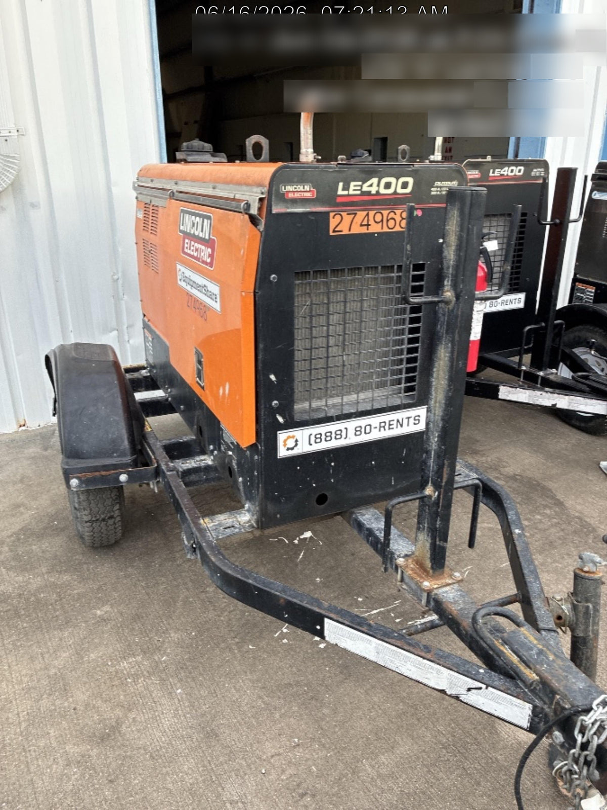 2022 Lincoln Electric LE400 Kubota V1505, Trlr, Cable Rack, Light Kit, ES Decals, T3