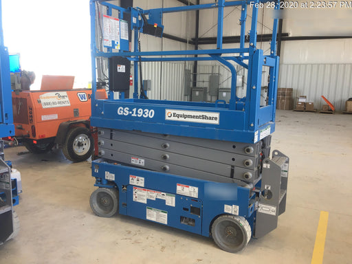 2020 Genie GS-1930 Solid Non Marking Tires, Beacon, Folding rails with half height swing gate