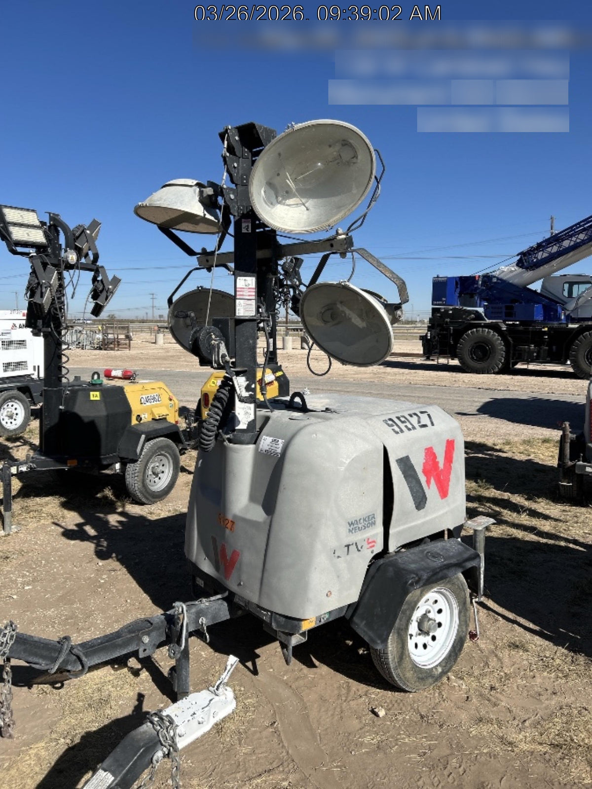 Wacker Neuson LTV6K-MH Wacker Neuson LTV6K Towable Light Tower